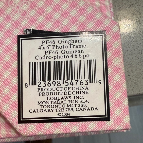Pink Gingham Photo Frame - Picture 2 of 2